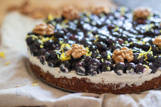 Alice's Blueberry Walnut Cobbler Cheesecake